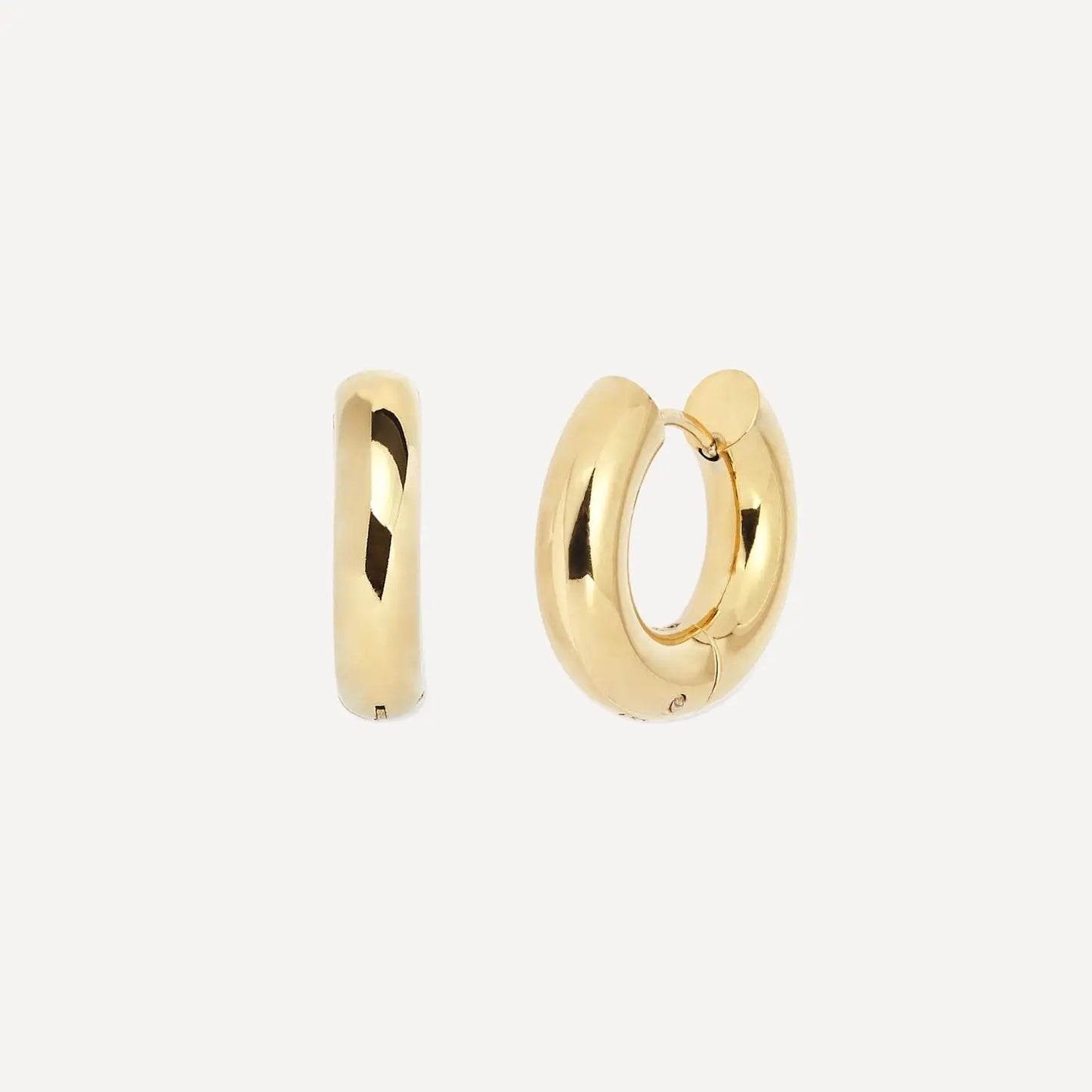 Nula Chunky Gold Huggie Earrings