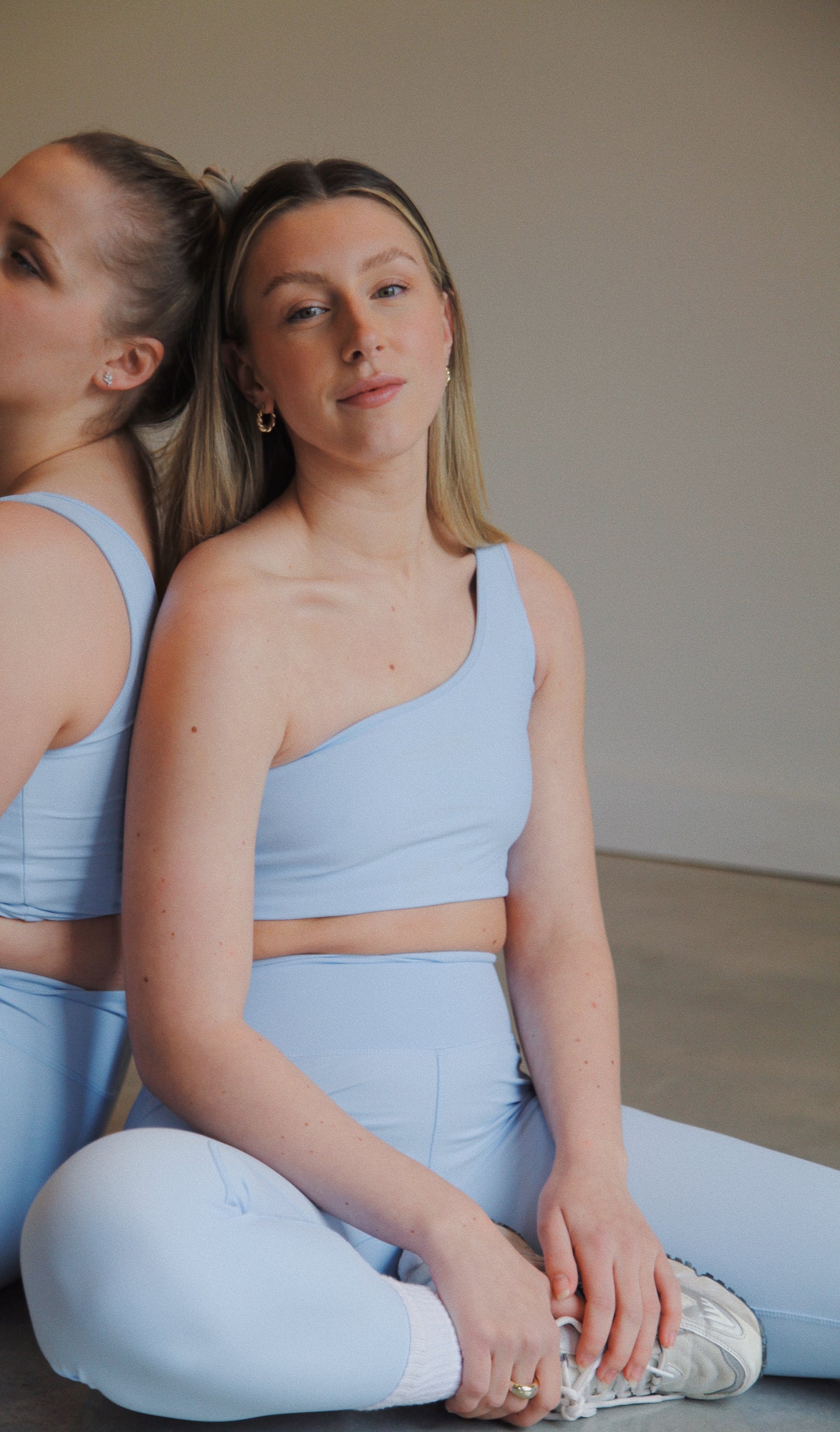 Rosie One Shoulder Bra in Blue Crush