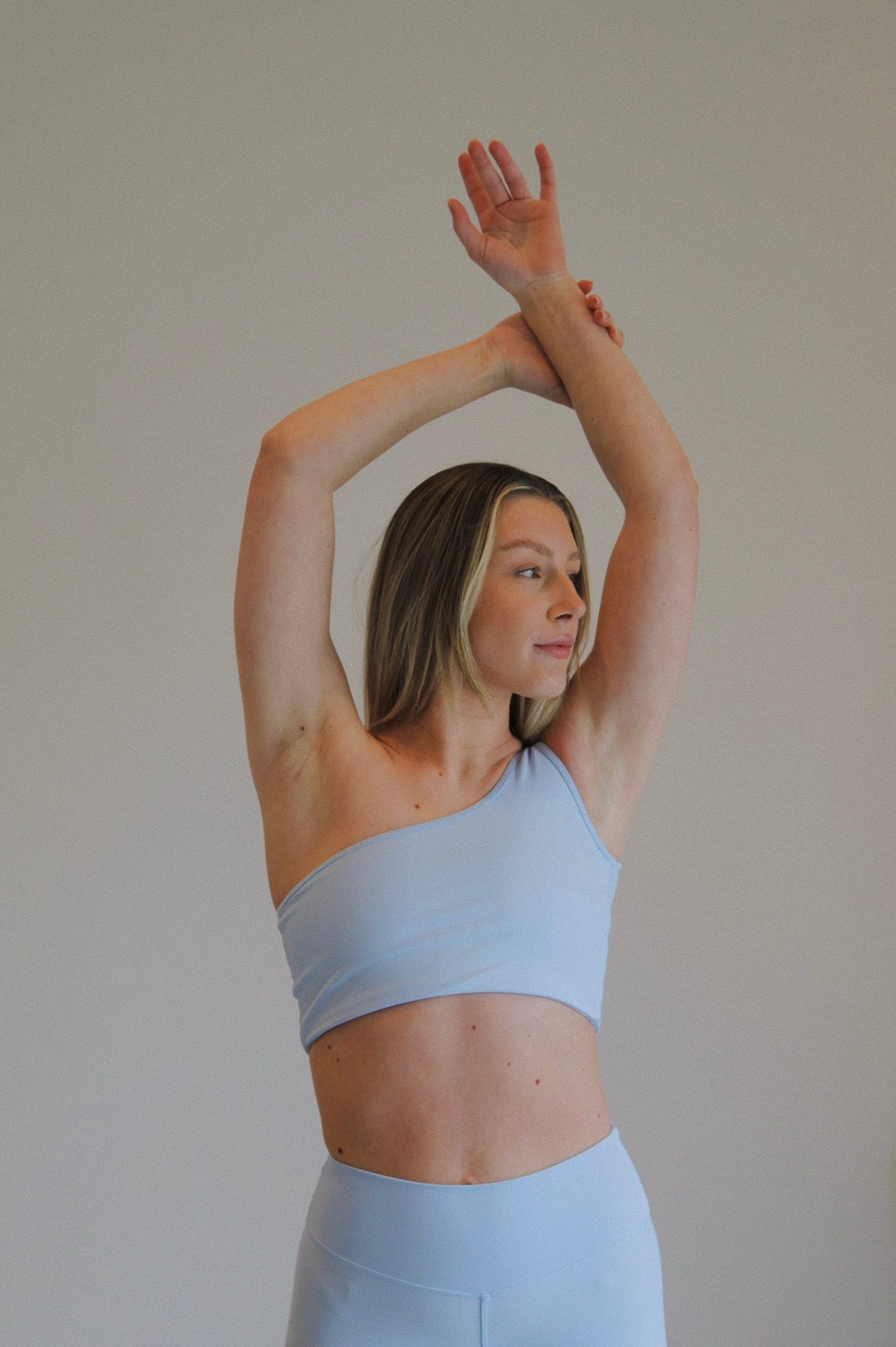 Rosie One Shoulder Bra in Blue Crush