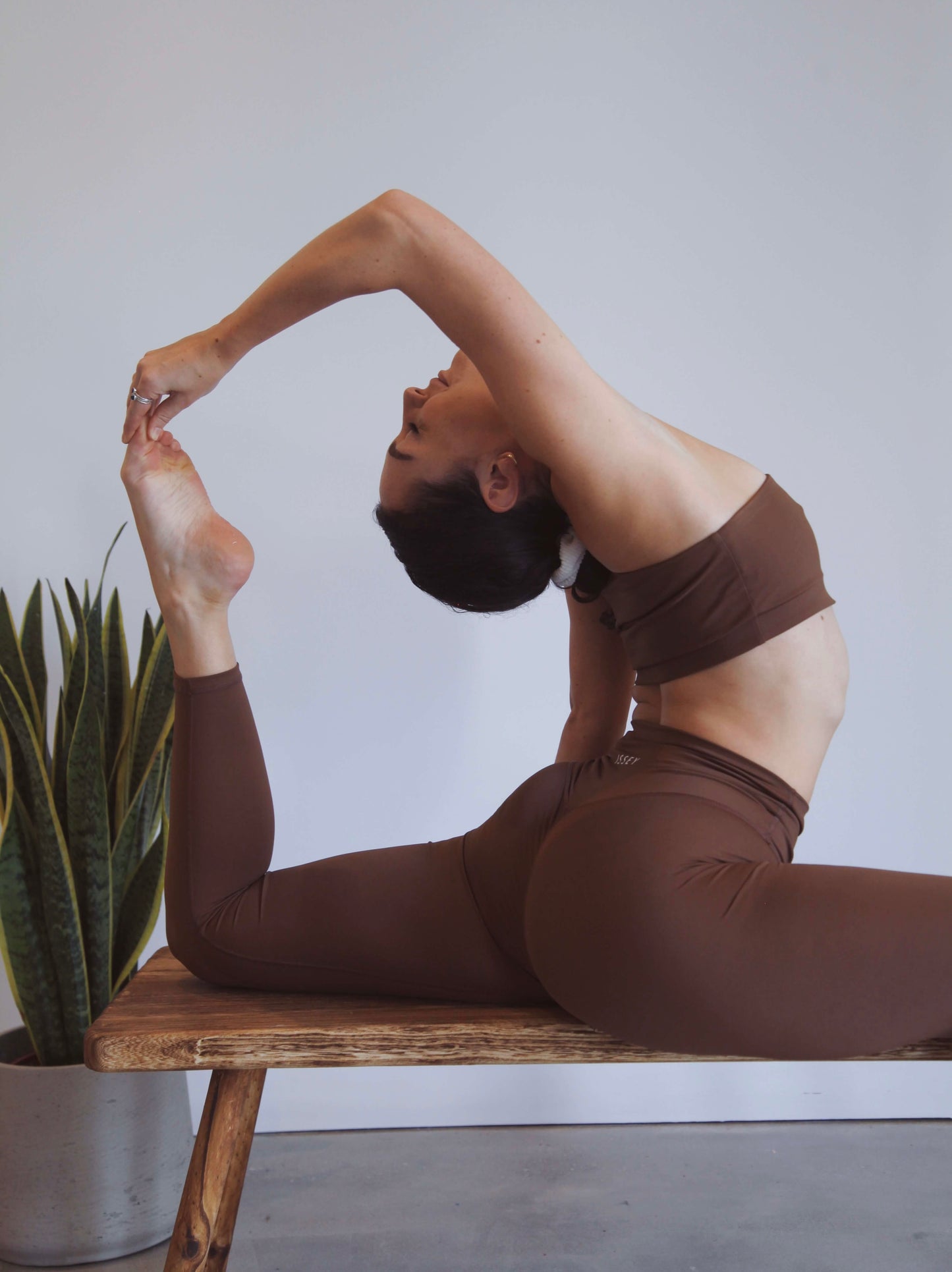 Rosie One Shoulder Bra in Cacao