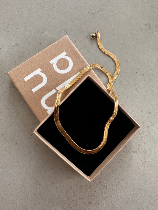 Nula Waterproof Gold Snake Chain Necklace